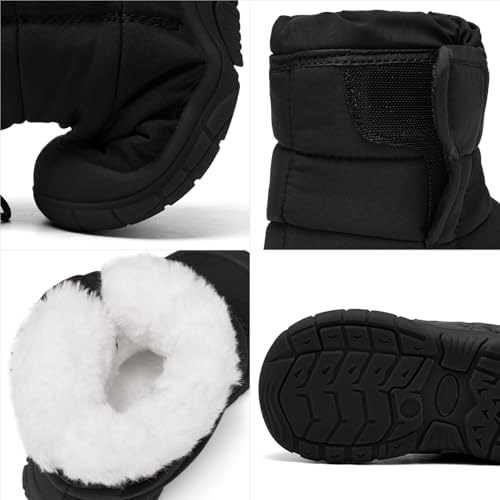 MORENDL Toddler Winter Snow Boots 0-4 Years Boy & Girl Warm Fur Walking Shoes Baby Booties