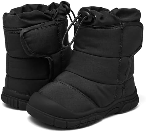 MORENDL Toddler Winter Snow Boots 0-4 Years Boy & Girl Warm Fur Walking Shoes Baby Booties