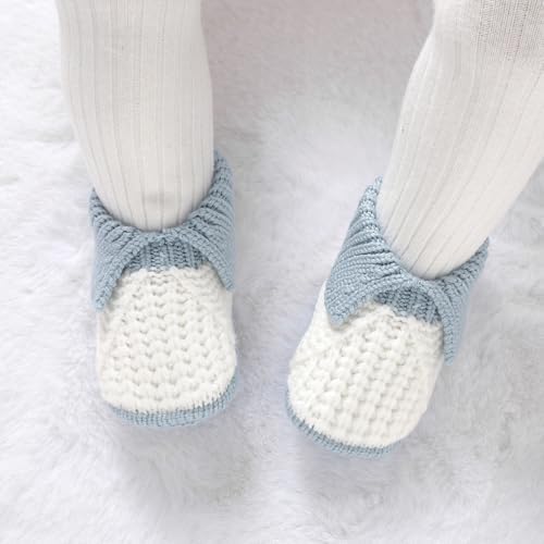 Neiwech Baby Booties Newborn Infant Sock Shoes Knit Crochet Soft Cozy Warm Boots For Boys Girls