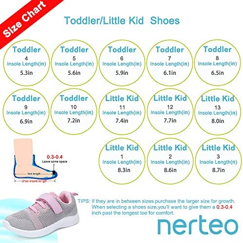 Nerteo Toddler/Little Kid Boys Girls Shoes Running/Walking Sports Sneakers