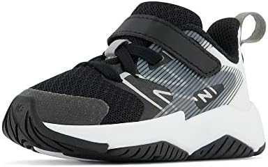 New Balance Kid's Rave Run V2 Hook and Loop Running Shoe Black/White 2 Infant