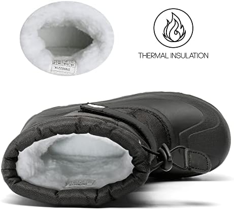 NORTIV 8 Kids Snow Boots Boy's Girl's Waterproof Cold Weather Classic Booties Hiking Outdoor Shoes (Little Kids/Big Kids)
