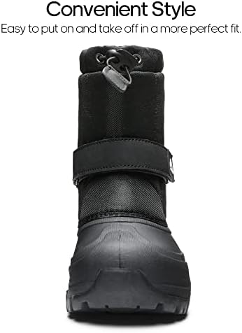 NORTIV 8 Kids Snow Boots Boy's Girl's Waterproof Cold Weather Classic Booties Hiking Outdoor Shoes (Little Kids/Big Kids)