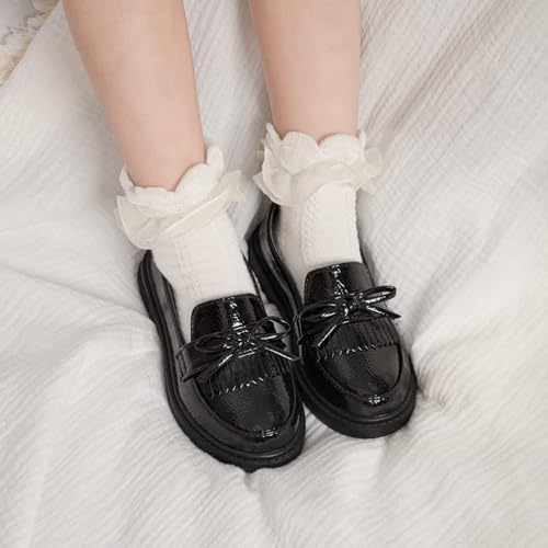 Oamico Toddler Girls Dress Shoes Loafers School Uniform Mary Jane Flats Thick Non-Slip Sole Casual Shoe (Toddler/Little Kids)