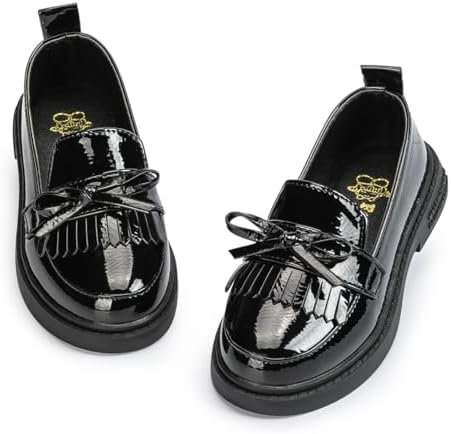 Oamico Toddler Girls Dress Shoes Loafers School Uniform Mary Jane Flats Thick Non-Slip Sole Casual Shoe (Toddler/Little Kids)