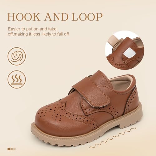 Ohsofy Girls Oxford Flats Dress Shoes Casual Penny Loafers Comfort Non-Slip Sole Wedding Party School Uniform (Toddler/Little Kid)