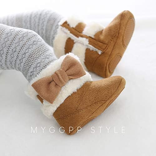 Ohwawadi Infant Baby Boots Boys Girls Cozy Fleece Slippers Snow Boots Winter Baby Girl Shoes Warm Baby Crib Footwear For Newborn Toddlers
