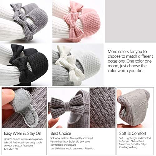 Ohwawadi Infant Baby Boys Girls Slippers Cozy Fleece Booties Soft Bottom Warm Cartoon Socks Newborn Crib Shoes