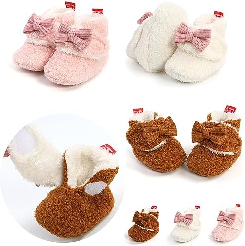 Ohwawadi Infant Baby Slippers Girls Boys Booties Warm Baby Socks Shoes Newborn Crib Footwear Prewalkers
