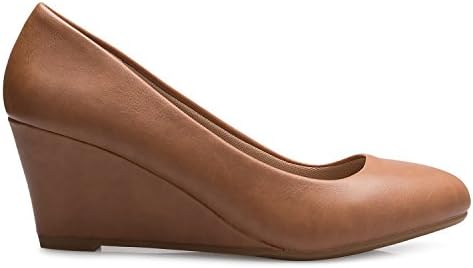 Olivia K Girls Close Round Toe Glitter Rhinestone Comfort Kitten Low Wedge