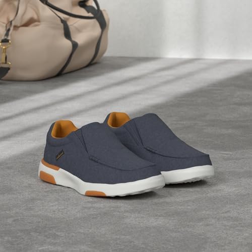 OrthoComfoot Men's Orthopedic Comfortable Slip-On Shoes With Arch Support Orthotic Loafers For Plantar Fasciitis Canvas Leisure Vintage Flat Walking Shoes For Foot And Heel Pain Relief