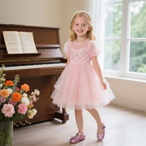 Otter MOMO Toddler/Little Girls Mary Jane Ballerina Flats Shoes Slip-on School Party Dress Shoes