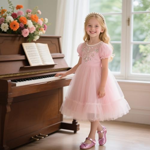 Otter MOMO Toddler/Little Girls Mary Jane Ballerina Flats Shoes Slip-on School Party Dress Shoes