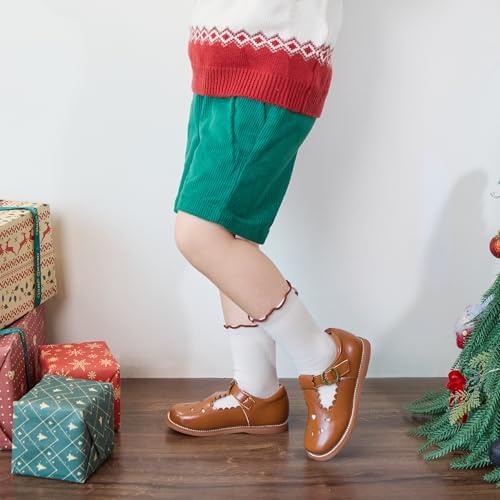 Otter MOMO Toddler/Little Girls Mary Jane Ballerina Flats Shoes Slip-on School Party Dress Shoes