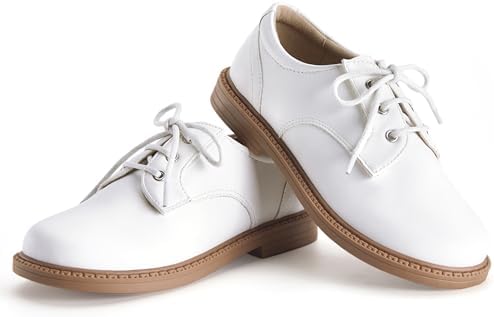 PATPAT Boys Girls Dress Shoes Oxford Loafers Formal School Shoes for Toddler Little Big Kids