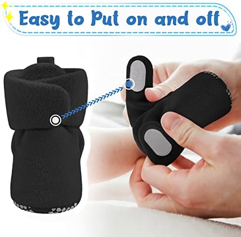 Pro Goleem Fleece Baby Booties Warm Cozy Baby Slippers Stay On Sock Shoes Easy To Put On Unisex Baby Gifts Soft Non-Slip Adjustable Newborn Boots For Boys And Girls