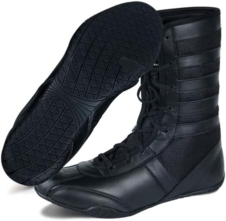 Professional Boxing Shoes Breathable Wrestling Shoes Training Shoe For Adult & Youth Men Women Non Slip Rubber Sole Lightweight Boots