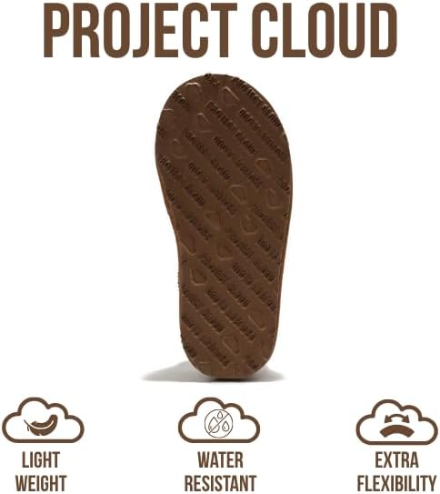 Project Cloud Genuine Leather & Australian Shearling Slippers For Kids - Memory Foam Fuzzy & Non-Slip Fluffy Slippers Girls Footwear & Boys Footwear Kids Unisex Shoe (Dream Warm)