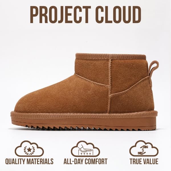 Project Cloud Genuine Leather Girls Boots – Lightweight & Cozy Fur Ankle Boots With Memory Foam – Non Slip Kids Boots For Girls Perfect For Fall And Everyday Wear