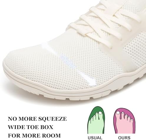 Pulltop Barefoot Trail Running Shoes For Men - Wide Toe Box Zero Drop Sole Minimalist Cross-Training Shoes