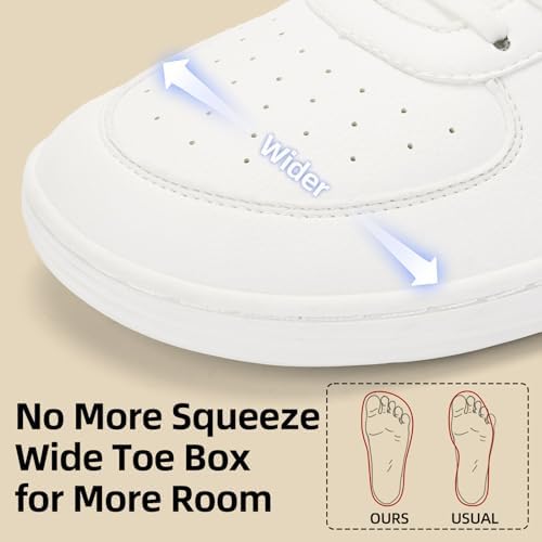Pulltop Barefoot Wide Toe Box Shoes For Men - Minimalist Barefoot Dress Shoes Sneakers Zero Drop Slip On Walking Non Slip Shoes For Men