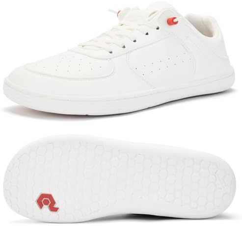Pulltop Barefoot Wide Toe Box Shoes for Men - Minimalist Barefoot Dress Shoes Sneakers Zero Drop Slip on Walking Non Slip Shoes for Men