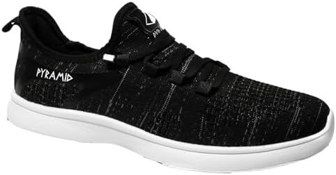 Pyramid Men’s Path Lite “Hey Bro” Slip-On Knit Bowling Shoes - Lightweight Seamless Design Athletic Fit Breathable Knit Upper Universal Slide Soles