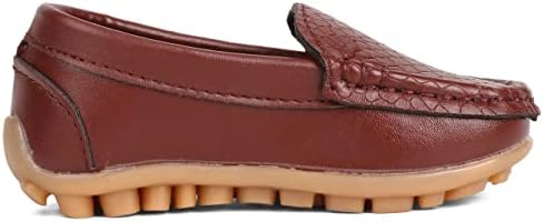 QIETION Toddler Little Kid Boys Girls Soft Slip On Loafers Dress Flat Shoes