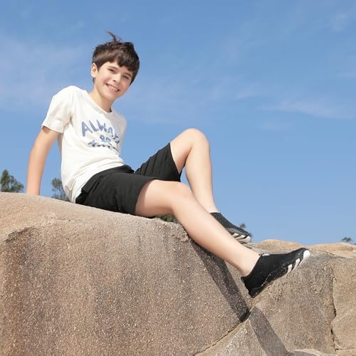 QPT Water Shoes For Toddler Kids Boys Girls Barefoot Aqua Socks Quick-Dry Beach Swim Outdoor Sports Shoes