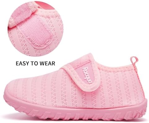 Racqua Baby Todder Water Shoes Boy's Girl's Quick Dry Barefoot Shoes Non-Slip Swim Pool Aqua Shoes(Baby/Toddler)