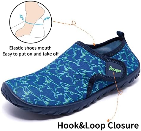 Racqua Boy's Girl's Kids Water Shoes Barefoot Swim Quick Dry Lightweight Sport Aqua Shoes(Little Kid/Big Kid)