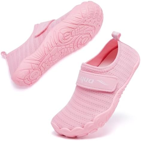 Racqua Kids Water Shoes Non-Slip Beach Shoes Outdoor Breathable Swim Shoes Quick Dry Lightweight Pool Aqua Shoes Boys Girls(Little Kid/Big Kid)