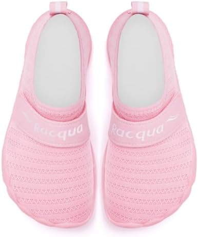 Racqua Kids Water Shoes Non-Slip Beach Shoes Outdoor Breathable Swim Shoes Quick Dry Lightweight Pool Aqua Shoes Boys Girls(Little Kid/Big Kid)