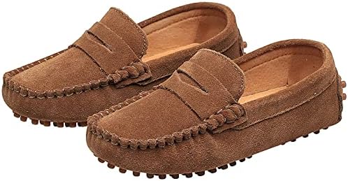 Rismart Boys Girls Slip On Loafers Casual Flat Kids Moccasin Slippers