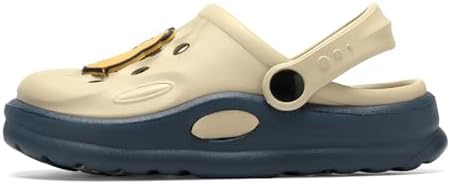 RiverValley Kids Cartoon Cute Garden Clogs Lightweight Durable Infant Shoes Boys Girls Slides Slippers Indoor Outdoor Children Water Shower Beach Pool Sandals