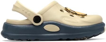 RiverValley Kids Cartoon Cute Garden Clogs Lightweight Durable Infant Shoes Boys Girls Slides Slippers Indoor Outdoor Children Water Shower Beach Pool Sandals