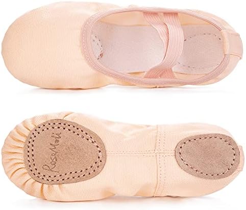 RoseMoli Canvas Ballet Slippers Flats For Girls/Toddlers/Kids/Women Yoga Practice Shoes For Dancing