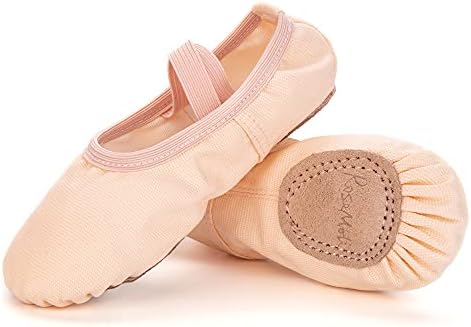 RoseMoli Canvas Ballet Slippers Flats for Girls/Toddlers/Kids/Women Yoga Practice Shoes for Dancing
