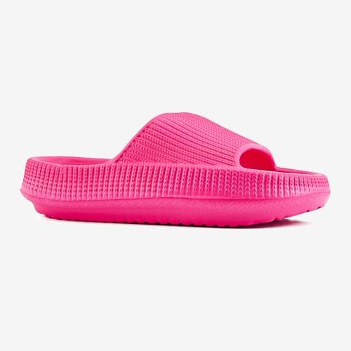 Rosyclo Cloud Slides For Kids Toddler Pillow Slippers Shower Bathroom Non-Slip Open Toe Super Soft Comfy Thick Sole Cozy Boys Girls Home House Cloud Cushion Slide Sandals For Indoor Outdoor Shoes