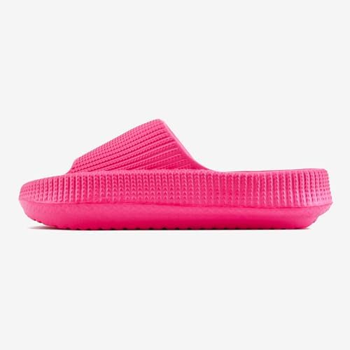 Rosyclo Cloud Slides For Kids Toddler Pillow Slippers Shower Bathroom Non-Slip Open Toe Super Soft Comfy Thick Sole Cozy Boys Girls Home House Cloud Cushion Slide Sandals For Indoor Outdoor Shoes