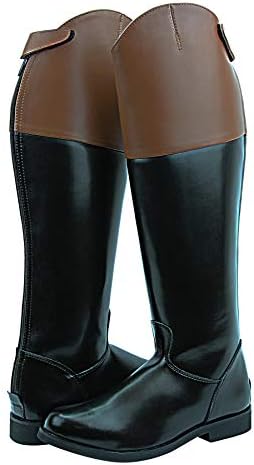 Royal Mens Man Fox Hunt Hunting Dress Dressage Boots with Back Zipper Tan Top