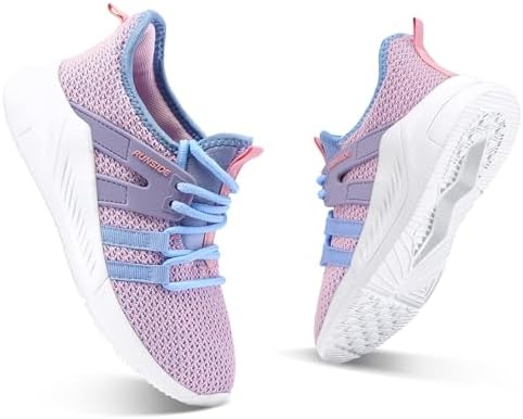 RUNSIDE Boys Girls Tennis Shoes Kids Lightweight Breathable Sneakers Lace-up Running Athletic Shoes For Toddler/Little Kid/Big Kid