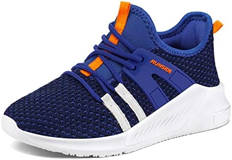 RUNSIDE Boys Girls Tennis Shoes Kids Lightweight Breathable Sneakers Lace-up Running Athletic Shoes for Toddler/Little Kid/Big Kid