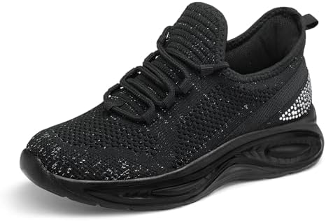 RUNSIDE Girls Lightweight Sneakers Kids Lace-up Tennis Running Shoes Breathable Walking Shoes for Toddler/Little Kid/Big Kid