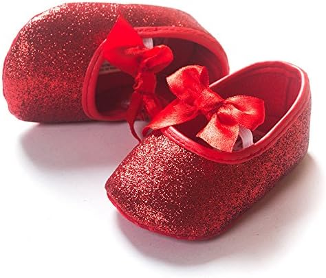 RVROVIC Baby Girl Moccasins Princess Sparkly Mary Jane Dresses Shoes Premium Lightweight Soft Sole Crib Shoes Toddler Shoes