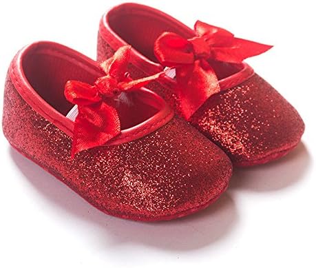 RVROVIC Baby Girl Moccasins Princess Sparkly Mary Jane Dresses Shoes Premium Lightweight Soft Sole Crib Shoes Toddler Shoes