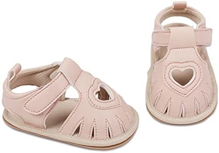 Sawimlgy Baby Girls Boys Sandals Summer Flowers Shoe Rubber Sole PU Leather Mesh Infant Toddler First Walkers Princess Dress Outdoor Shoes