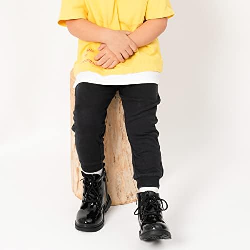 Sawimlgy Toddler Boys Girls Classic Hiking Boots PU Leather Outdoor Four Seasons Ankle Sneaker High Top Durable Rubber Sole Casual Shoes