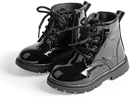 Sawimlgy Toddler Boys Girls Classic Hiking Boots PU Leather Outdoor Four Seasons Ankle Sneaker High Top Durable Rubber Sole Casual Shoes