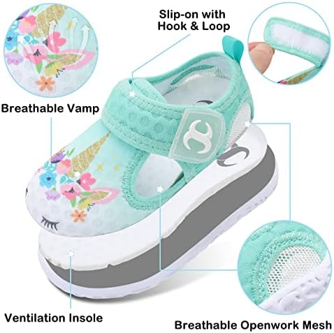 Scurtain Kids Toddler Water Shoes Quick-Dry Aqua Socks For Baby Boys Girls Toddler Beach Shoes Swim Shoes With Non-Slip Sole